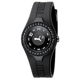 Click here to buy Puma WoMens Active Collection Dynamic Posh Black Jeweled Watch #PU101122005 by Puma.