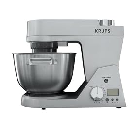 Krups KA950 Kitchen Machine Mixer with Built In Scales, Silver
