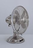 Minka-Aire Fans F300BN Retro Style Fan - Brushed Nickel Small Desk Fan 11 Blade Span