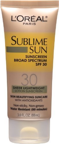 L'Oreal Paris Sublime Sun Body Lotion Spf 30, 3 Fluid Ounce (Pack of 3)