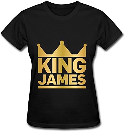 Hot Sale Nba Lebron James Logo T Shirt For Women Black