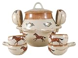 COWBOY 7 PC BEAN POT SET