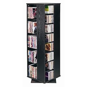 <b>Leslie Dame CD, DVD, VHS Revolving Storage Rack CD-640 Black</b>