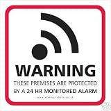 Two Alarm Warning Security Stickers