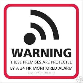 Four Alarm Warning Security Stickers