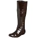 Steve Madden Women's Timberr Tall Shafted Flat Boot,Brown Patent,10 M US