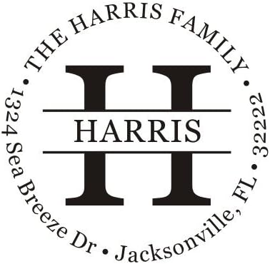 Stamp - Add Own Monogram, Last Name And Address, Self Inking Stamp, 1.625" x 1.625"