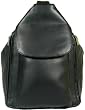 black leather backpack