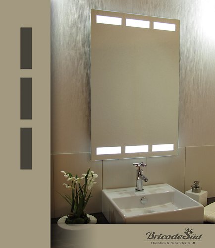 Bricode Süd LED Lichtspiegel Badspiegel Leuchtspiegel 50x75 -0436 Trip