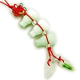 Money Talisman Natural Jade Triple Lucky Wulu Cell Phone Charm