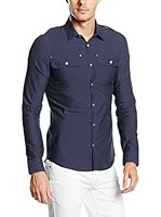 Belstaff Camisa Hombre Harfield (Azul Noche)