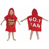 Childrens/Kids Arsenal Soccer/ Football Club Towcho/Poncho 100% cotton beach Towel (24 x 47 Inches (60x120cm)) (Red)