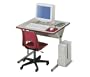 BRETFORD WORK CENTER W/ GLIDES TBL-W/ GR Y TOP W/ GRY TRIM ( 3521-GMQ )
