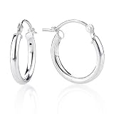 Sterling Silver Tubular Hoop Earrings