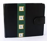 Soft Calf Hide Leather wallet - Black -Gift boxed