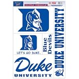 DUKE BLUE DEVILS Removable & Reusable Team Logo STATIC WINDOW CLINGS (Set of 5)
