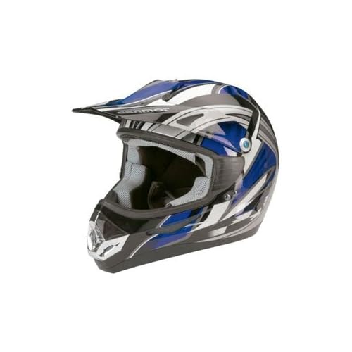 Motorradhelm Germot 520 Cross schwarz /silber / blau