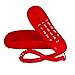 Slimline Red Colored Phone For Wall Or Desk With Memory