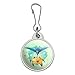 Hummingbird and Tiger Lily Flower Jacket Handbag Purse Luggage Backpack Zipper Pull Charm