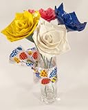 41MTvnjq 8L. SL160  Happy Birthday Flowers   Balloon Ribbon Glass Vase   Birthday Celebration Gift