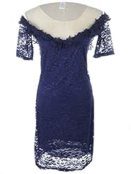 Lace Applique Off the Shoulder Short Sleeves Floral Print  Dress