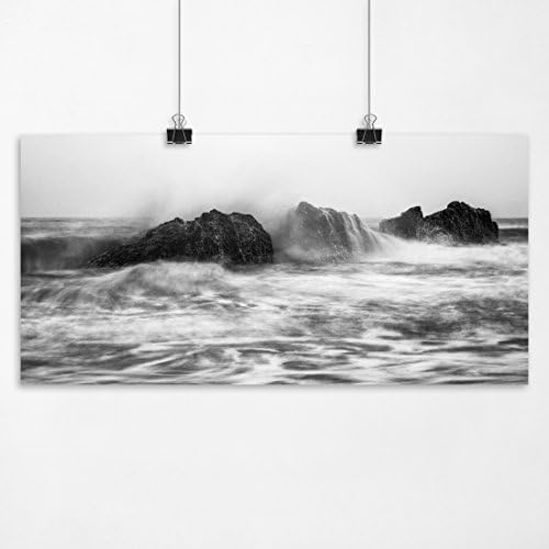Smash - Waves of the Pacific Ocean Big Sur California Fine Art Seascape Photography Print Black And White