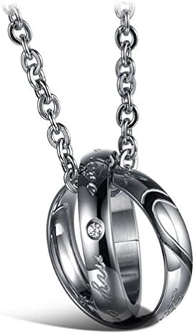 Nail King Heart Shaped Pendant Necklace For Couple