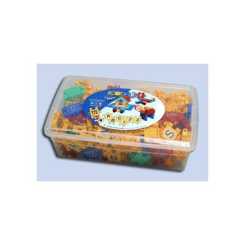 41MTypPxQQL Clics SB175 Primary printed ABC 175 Pack Educational Construction Toy Set