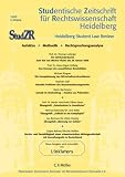 Produkt-Bild: Studentische Zeitschrift f&uuml;r Rechtswissenschaft Heidelberg, StudZR, H.2009/1 : Aufs&auml;tze; Methodik; Rechtsprechungsanalyse