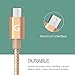 Gshine® 6ft High-speed Durable Nylon Braided Micro USB 2.0 Universal Sync and Charge Data Cable for Samsung, HTC, Android and More (Rose Gold)