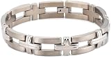 Brushed and Polished Titanium 12mm Bracelet, 8