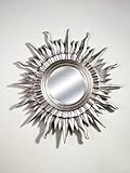 IMAGE OF CompoClay Modern Sunburst Mirror, Satin Silver Finish