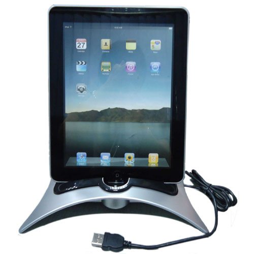 GSI Desktop Dock/Charger for Apple iPad – Silver & Black