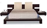 King Global Furniture USA Contemporary Verona Low Profile Bed in Wenge