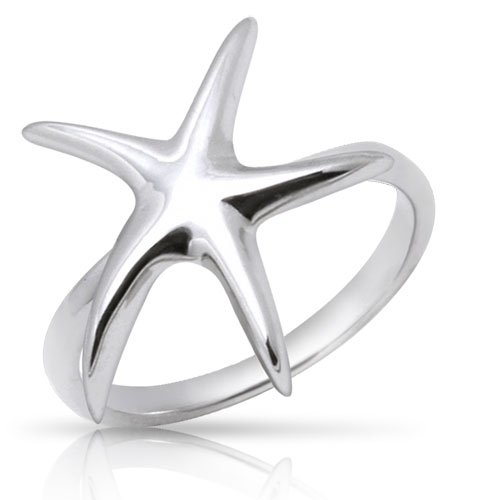 Bling Jewelry Sterling Silver Happy Starfish Ring [Jewelry]