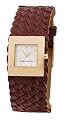 Betty Barclay  PVD Gold Ladies brown leather strap watch