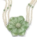 Jade/Peridot/Pearl Necklace 16