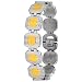 Search : Invicta Men's Elements Collection Brushed Stainless Steel Link with Polished Gold Tone Center Bracelet #5961