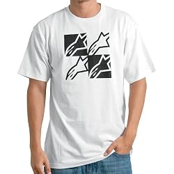 Alpinestars 4 Square Men's Short-Sleeve Casual Shirt - White