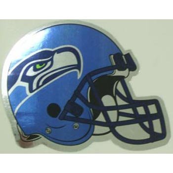 Seattle Seahawks Helmet Logo Chrome NFL Car Magnet (Quantity of 1)