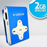 Produkt-Bild: VAOS Mini Clip MP3-Player x-Sports 2GB 2 GB MP3-VS1000 blau