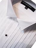 Tuxedo Shirt - 1/2 Inch Pleat Wing Collar 100% Cotton/French Cuffs Size 17 Neck 32/33 Sleeve