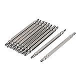 uxcell　プラスドライバービット　金属　グレー　4.5mmヘッドサイズ　100mm長　10本入り