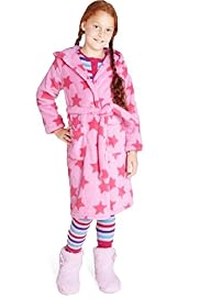 Hooded Star Print Dressing Gown with Stay New™