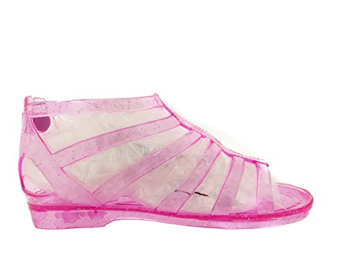 Toddler Girls Jelly Gladiator Waterproof Secure Sandal with Glitter - Assorted Colors