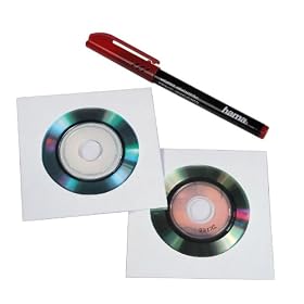 Hama Mini DVD/CD Paper Sleeves 25, white