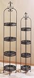 Antique Gothic Style Metal ROUND SHELF in Set of 2