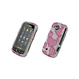 Raining Pink Heart Bling Diamond Design Snap-On Cover Case for Samsung Real ....