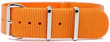 20mm Orange Premium Nylon Strap w/Polished Hardware