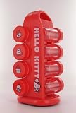 Hello Kitty Distributeur tournant Rouge pour Boîtes à Epices et Condiments